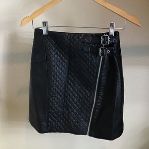 H&M Faux Leather Skirt